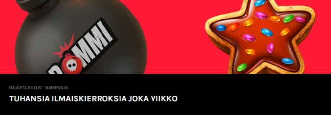 Räjäytä rullat – Pommi Casinon ilmainen etuus