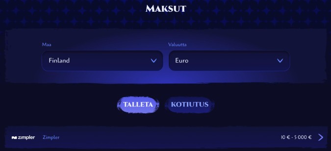 Spinight Casino talletus