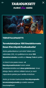 Kaahaus Kasino bonus