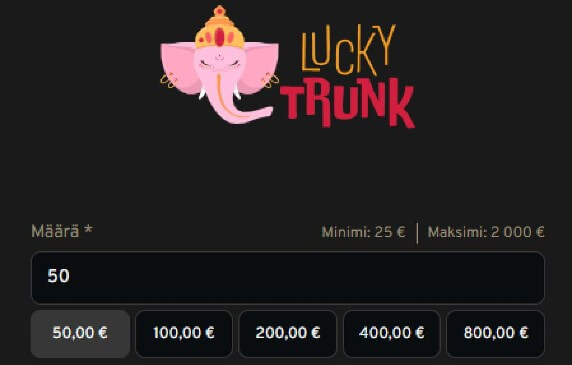 LuckyTrunk Casino talletus