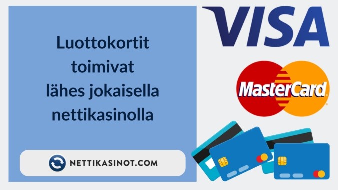 Luottokortit ovat perinteinen maksutapa nettikasinoilla