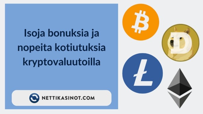 Kryptokasinoilla tarjoillaan myös isoja bonuksia