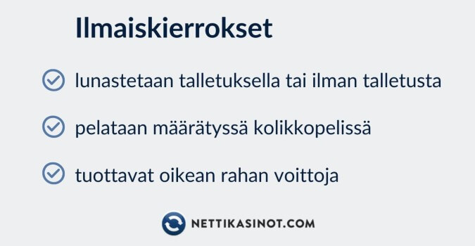 Kasino ilmaiskierrokset