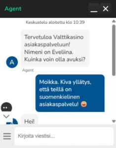 Valtti Kasino asiakaspalvelu