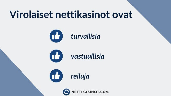 Vastuulliset, turvalliset ja reilut Viron nettikasinot