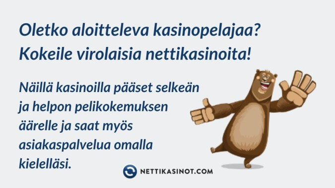 Viron nettikasinot sopivat hyvin uusille pelaajille
