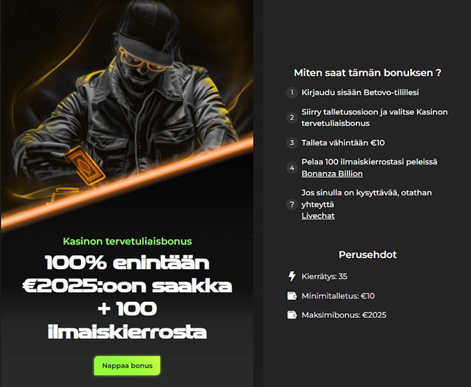 Betovo Kasino bonus