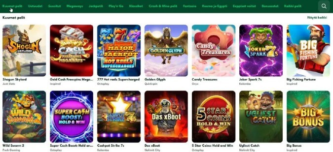 Big Lucky Casinon pelit