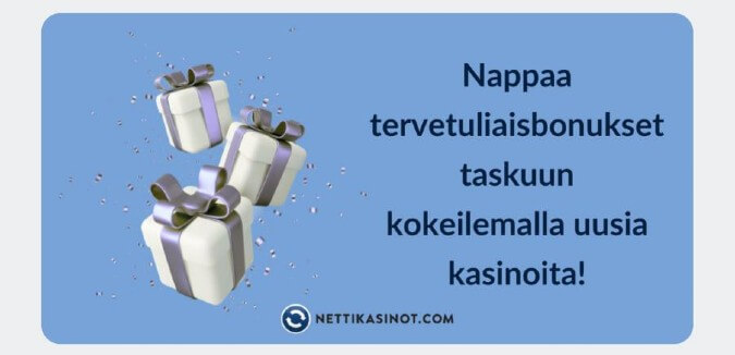 Hyödynnä tervetuliaisbonukset eri kasinoilla