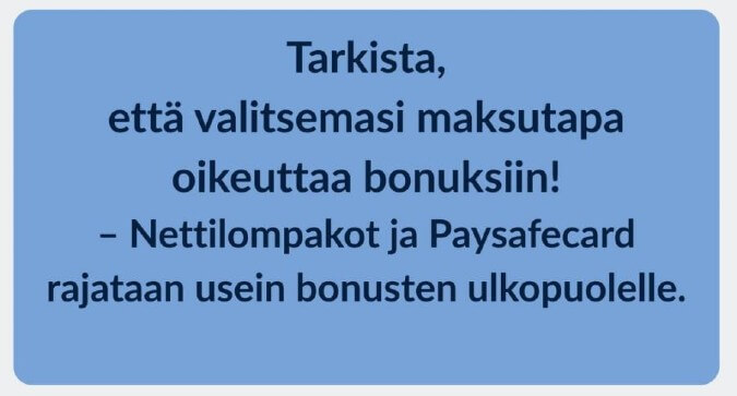 Sallitut maksutavat