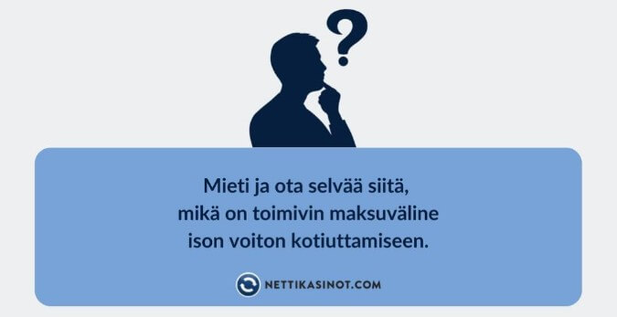 Suurten voittojen kotiuttaminen voi vaatia uuden maksuvälineen