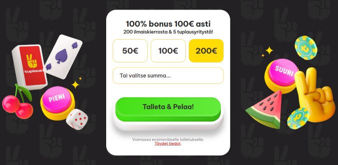 Tuplaus Casino bonus