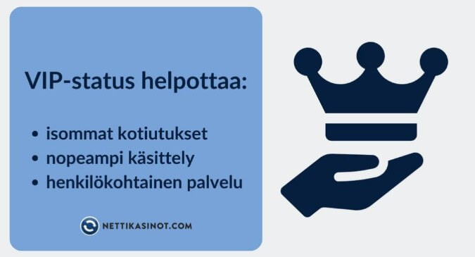 VIP-pelaajana voit saada helpotusta kotiutusprosessiin