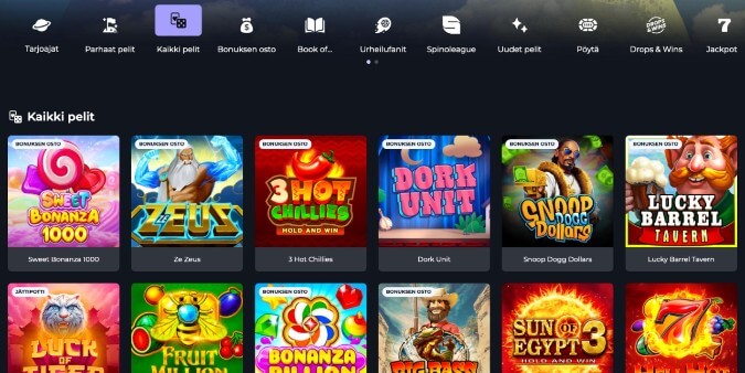 Winsane Casino pelit