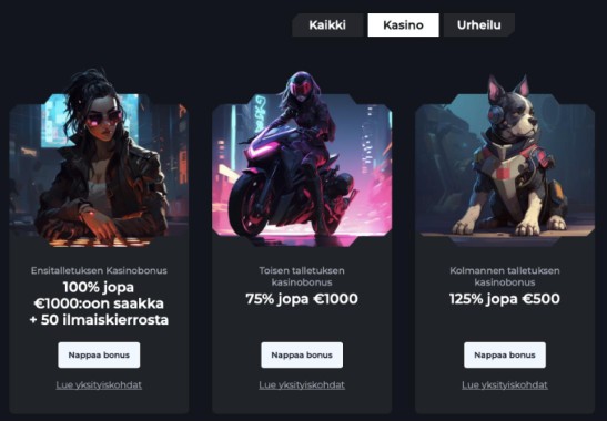 Winsane Kasino bonus