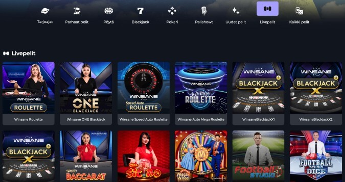 Winsane Live Casino