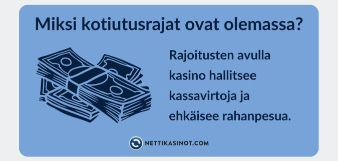 Kotiutusrajoitukset turvaavat kasinon liiketoimintaa Kotiutusrajoitukset turvaavat kasinon liiketoimintaa