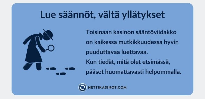 Kun olet selvillä rajoituksista, et joudu ikävien yllätysten uhriksi