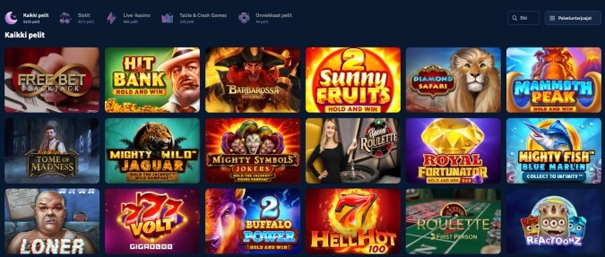 LunarSpins Casino pelit