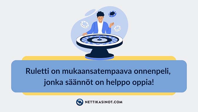 Ruletin säännöt ja pelin kulku on helppo sisäistää