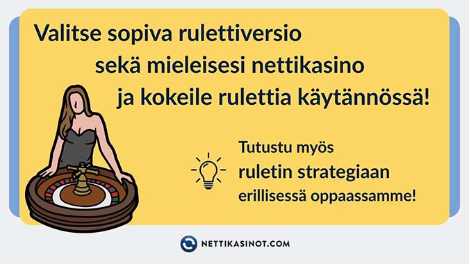 Ruletin versioita on monia. Valitse omasi ja pelaa!
