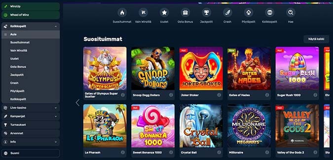 Winz Casino Pelit