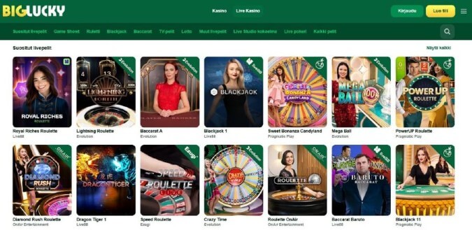Big Lucky Live Casino