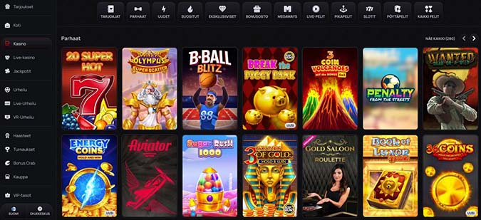 Casinova Casino pelit