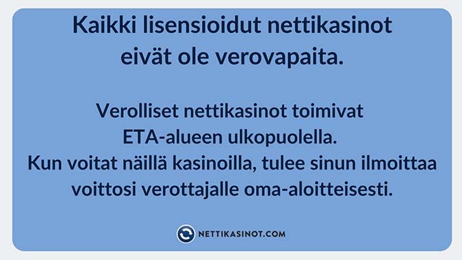 Milloin kasinovoitot ovat verollisia?