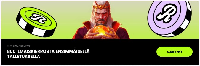 Rullat Casinon tervetuliaiskierrokset Rullat Casinon tervetuliaiskierrokset