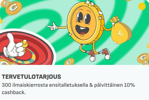 Spinnaus Casino bonus koostuu 300 ilmaiskierroksesta. Spinnaus Casino bonus koostuu 300 ilmaiskierroksesta.