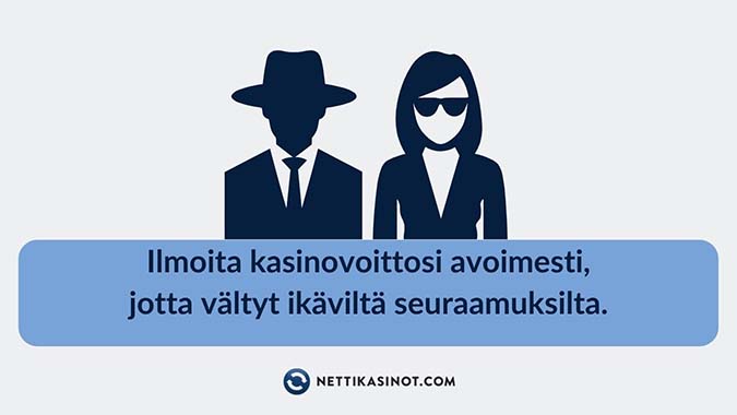 Voititko nettikasinolla? Muista ilmoittaa verolliset voitot omavero palvelussa!