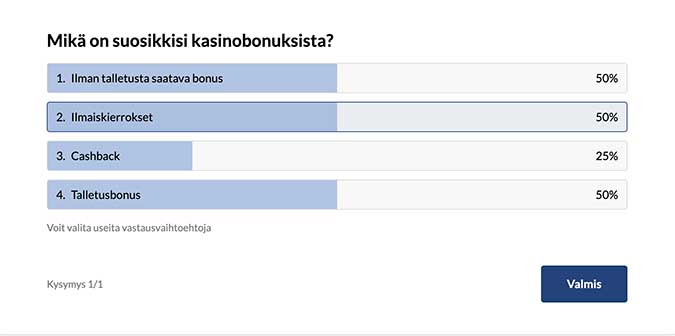 Mikä on suosikkisi kasinobonuksista