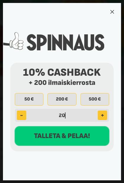 Spinnaus Casino talletus
