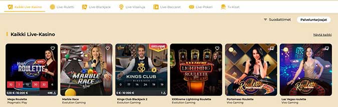 WinMega Casino Live Casino