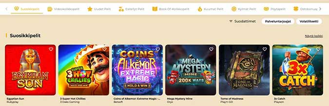 WinMega Casino Pelit