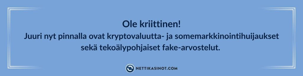 Missä ja miten huijarikasinot toimivat juuri nyt?