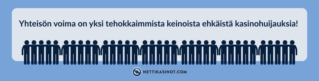 Jaetut kokemukset sekä yhteisön tuki auttavat huijausten ehkäisyssä.