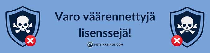 Tunnista väärennetty pelilisenssi