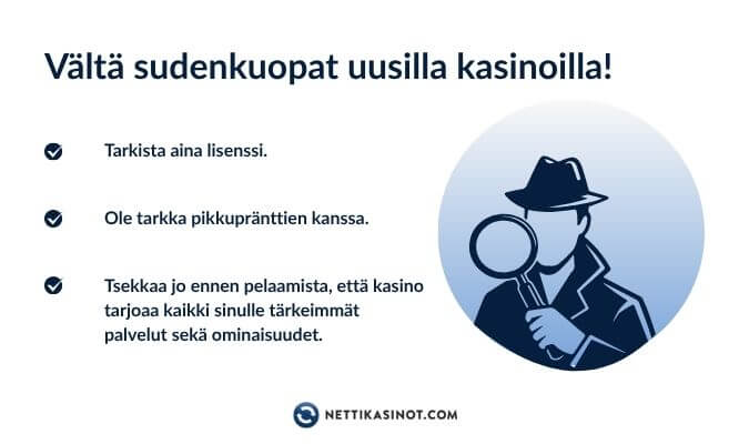 Vältä sudenkuopat uusilla kasinoilla
