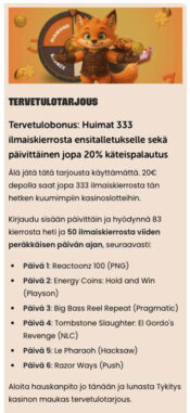 Tykitys Casino Bonus Tykitys Casino Bonus