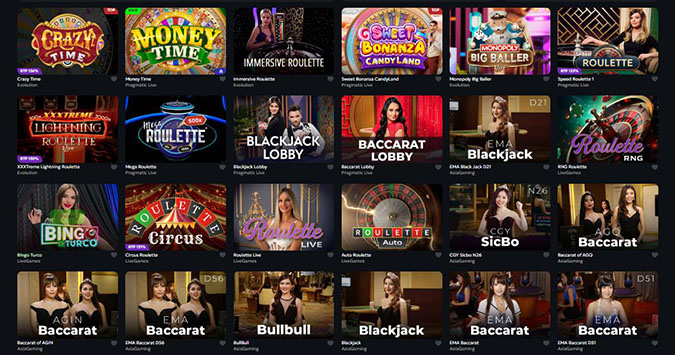 SpinMills Live Casino