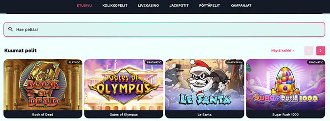 Jackburst Casino Pelit Jackburst pelivalikoima