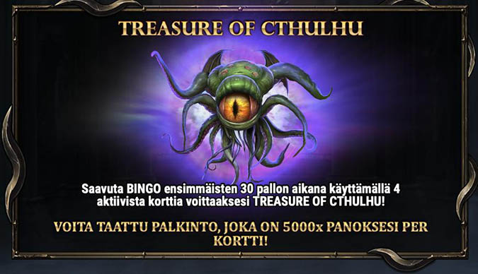 Tome of Madness Bingo bonustoiminto Tome of Madness Bingo bonustoiminto