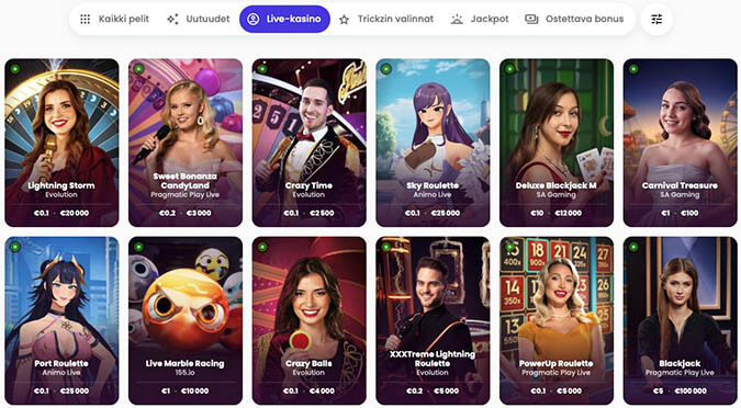 Trickz Live Casino Trickz livekasino