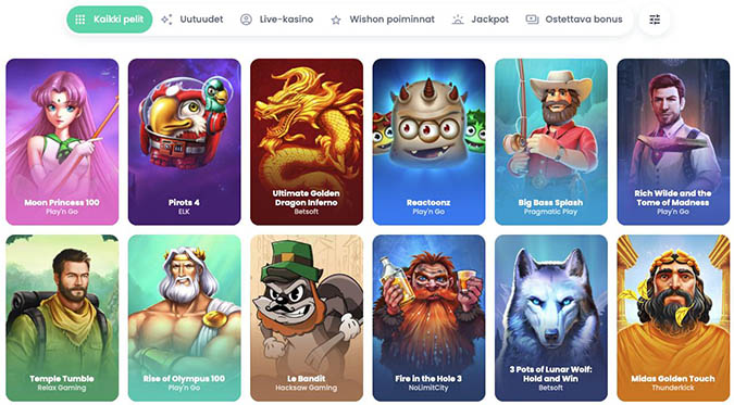 Wisho Pelit Wisho kasinopelit