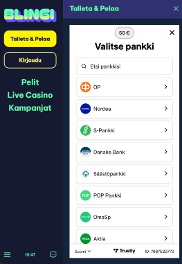 Blingi Casino talletukset Blingi Casino talletukset