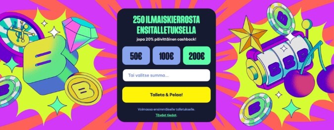 Blingi Casinon tervetuliaiskierrokset Blingi Casinon tervetuliaiskierrokset