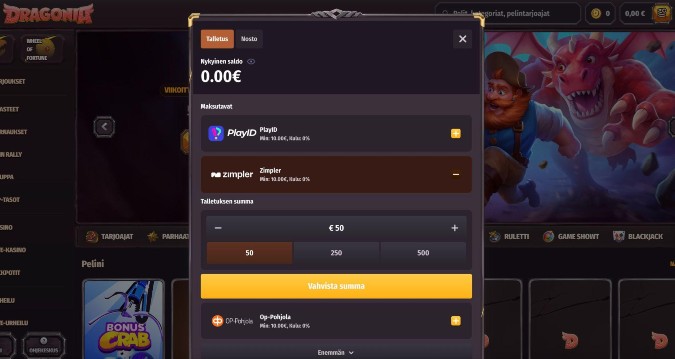 Dragonia Casino talletukset Dragonia Casino talletukset