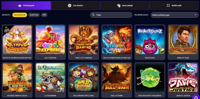 Trybet Casinon pelivalikoima Trybet Casinon pelivalikoima